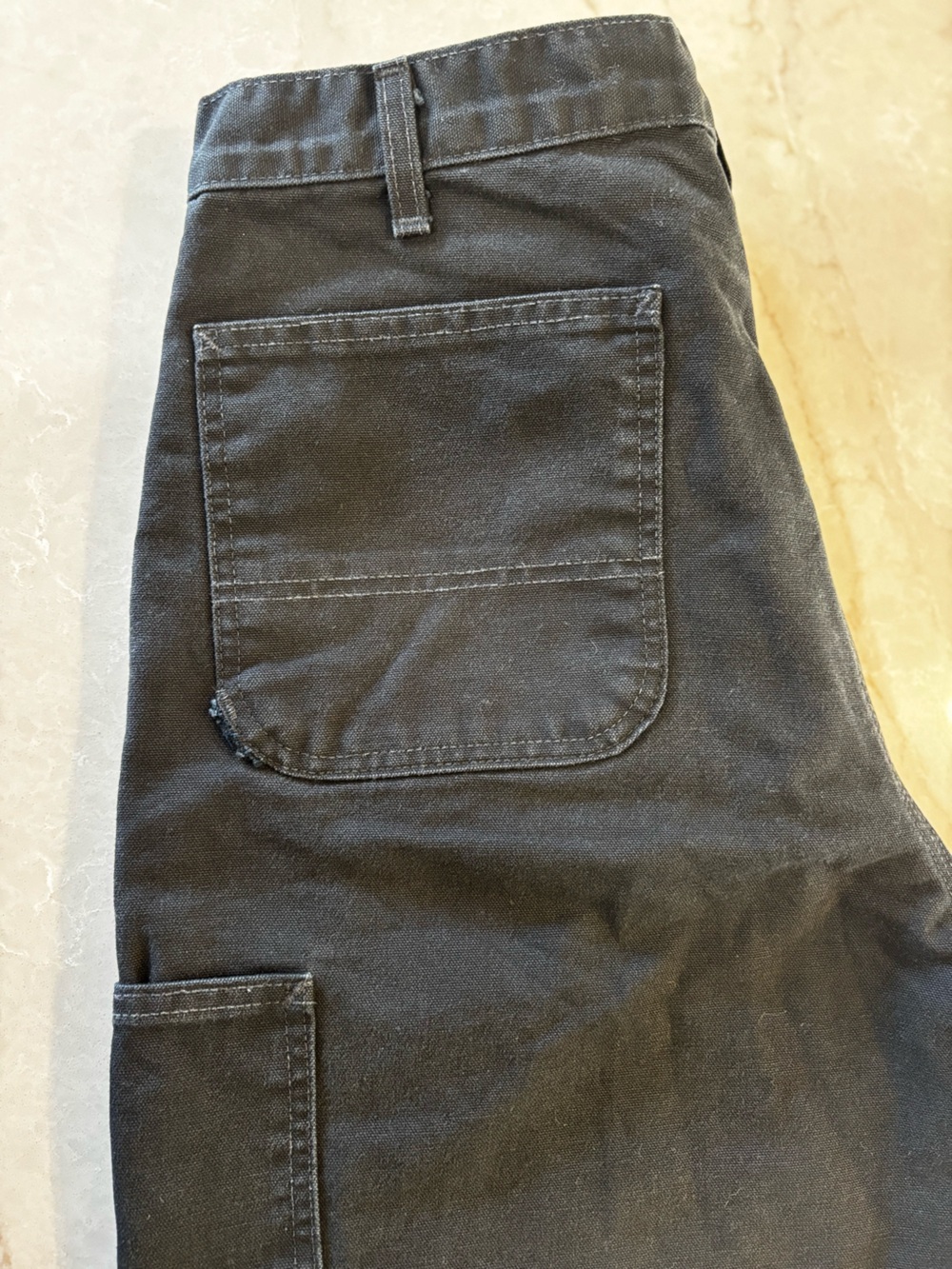 Carhartt 100071 Black Double Knee Flannel Lined Pants 36x34 Discontinued - Picture 7 of 14